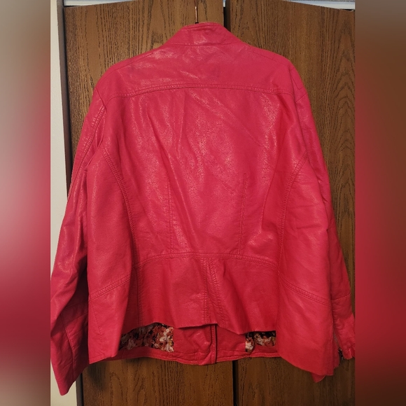 Black Rivet ☃️Pink Faux Leather Jacket 3x - Picture 10 of 10